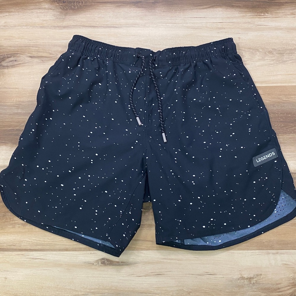 Legends Splatter Print Luka Shorts L Athletic Gym Training Black White